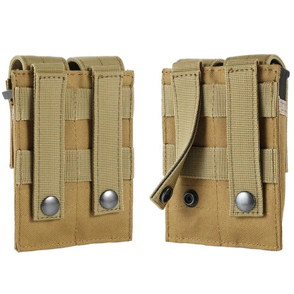 OPHIDIAN 9mm Magazine Pouch Single Double Magazine Pouch Outdoor Molle Open Top Magazine Pouch for  M1911 92F Flashlight Ba