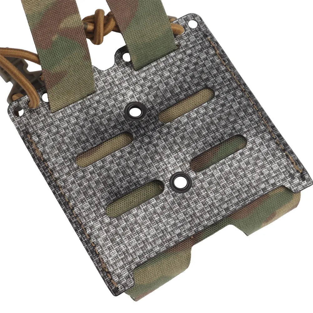 Pistol Dual Magazine Pouch 1911 9mm Mag Holder Elastic Bungee Cord Retention Airsoft Paintball Hunting Army Cartridge Pouch