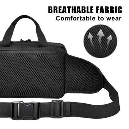 Tactical Waist Fanny Pack for Men Waterproof Crossbody Shoulder Sling Bag for Hiking Outdoor Climbing Fishing Camping
