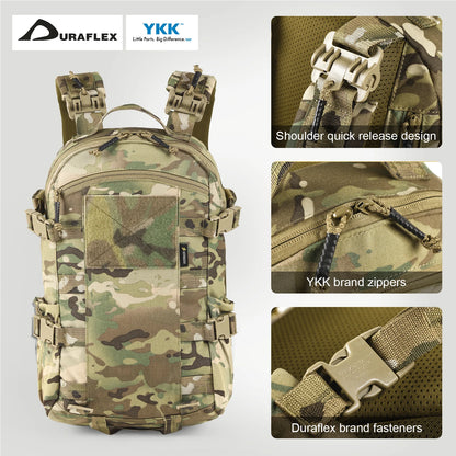 VOTAGOO Roaring Cricket 20L Backpack Waterproof Outdoor Leisure Commuter Functional Mountaineering Camouflage Tactical Backpack