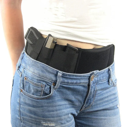 Tactical Hidden Holster Portable Belly Gun Holster Concealed Carry Waist Band Belt for Outdoor Hunting Shooting Tactical Holster
