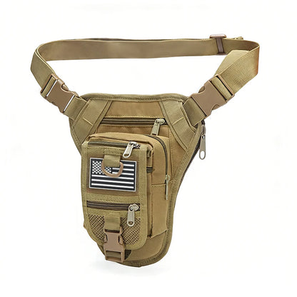 Multi functional thigh bag waist pack, multi pocket design, casual sports bag, suitable for cycling, hiking, and traveling