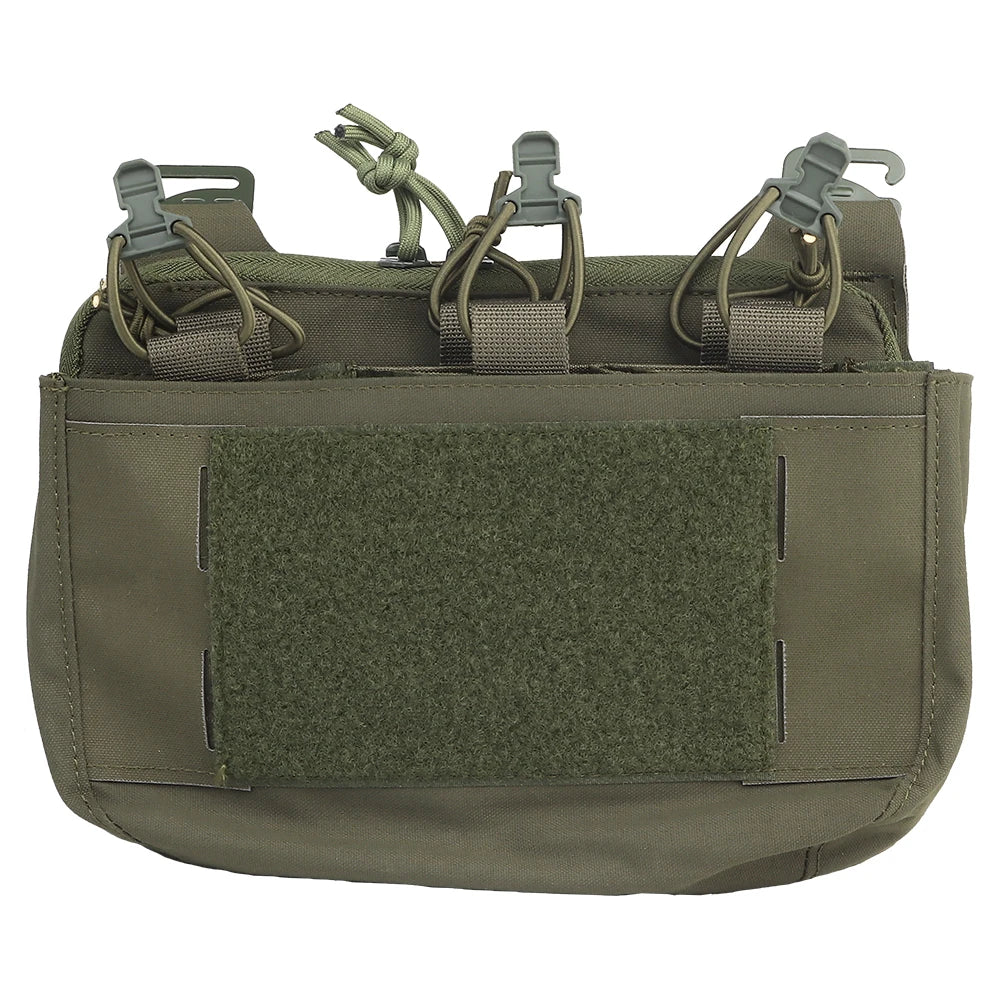 Tactical DOPE Front Flap Ferro Hunting Vest Plate Carrier Insert Kangaroo Pouch G-hook Attachment Paintball Airsoft Magazine Bag