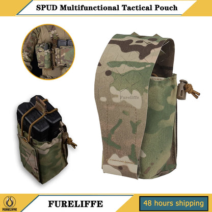 Multi-Purpose SPUD Pouch Soft Gun Adjust Elastic Rope 762 556 Magazine Stand Radio GP Bag Fit Tactical Belt,MOLLE Vest,Chest Rig
