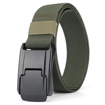 2026 New Stretch Belt For Men and Women Hard Quick Release Buckle Strong Real Nylon Unisex Elastic Belt Overalls Work Belt
