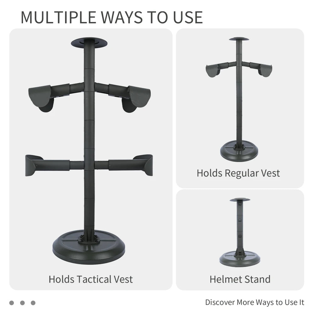 Tri-Claw Warfalcon Tactical Law Enforcement Gear Stand Body Armor Helmet Equipment Display Plate Carrier Holder Assemble