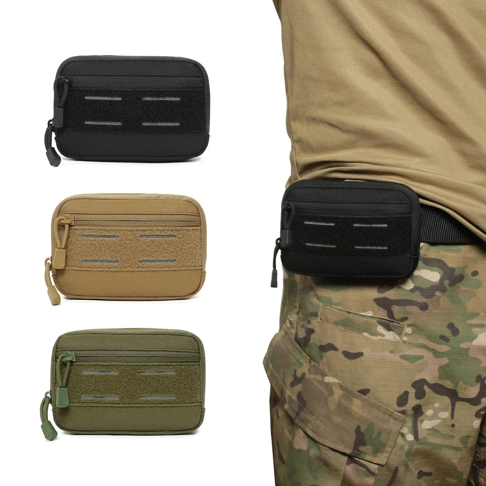 Outdoor EDC Belt Waist Bag Hunting Accessories Bag Toolkit Molle Tactical Molle Pouch Coins Phone Commuter Bag