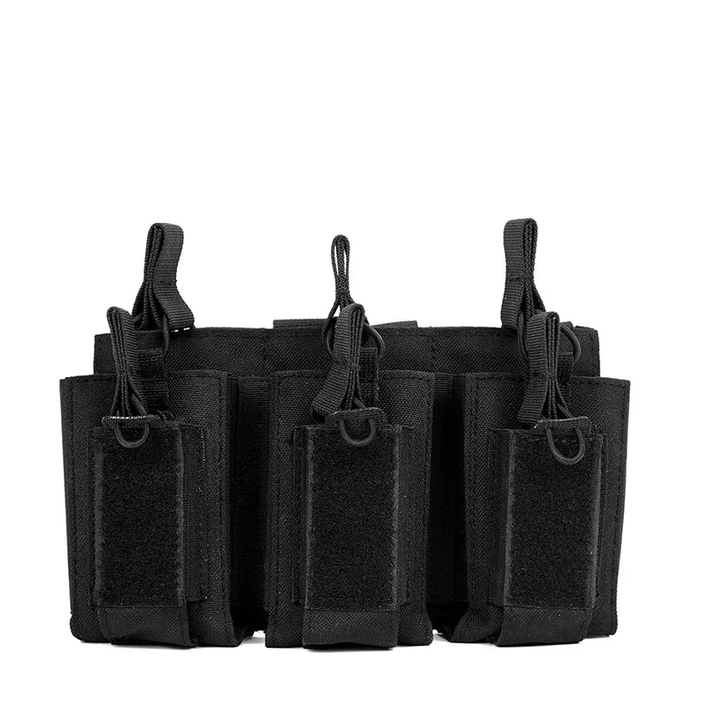 Triple Mag Pouch Open-Top Mag Pouches Magazine Pouches for M4 M16 AK Molle Backpack Hunting Gear