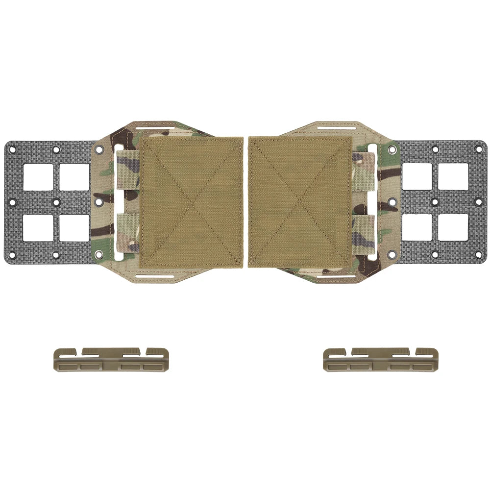 2Pcs LV119 Tactical Vest Plate Carrier MOLLE Expander Wing Radio/556 Mag Pouch Chassis Holder Quick Release Girdle Slide Buckle