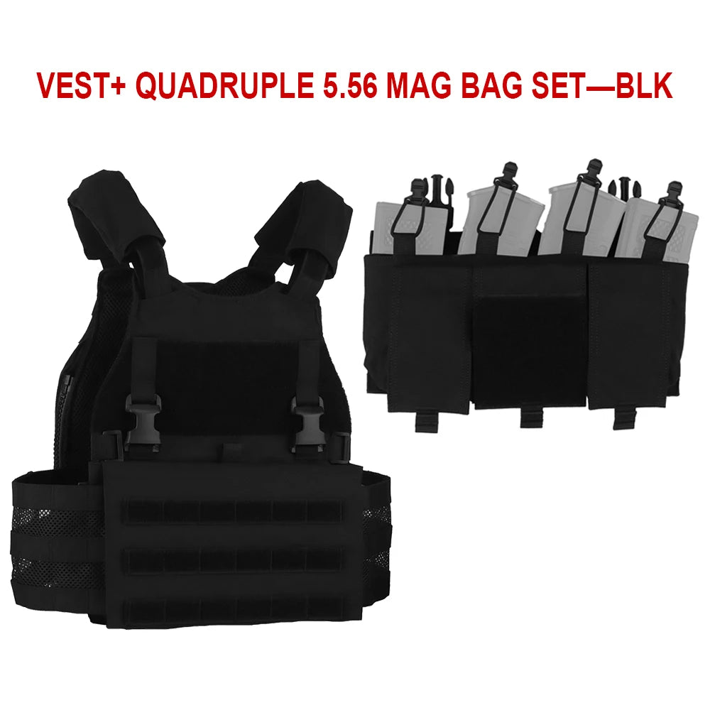 Tactical Hunting Vest Velocity Systems Plate Carrier With Zip-on Hydration Back Panel  Bag MOLLE Scarab Airsoft Militar Gear