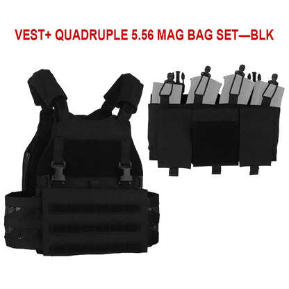 Tactical Hunting Vest Velocity Systems Plate Carrier With Zip-on Hydration Back Panel  Bag MOLLE Scarab Airsoft Militar Gear