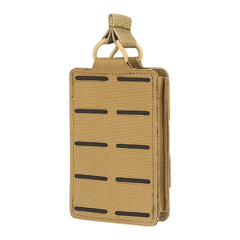 Outdoor Molle 5.56 Magazine Pouch Single Mag Holder Universal Laser Cut Flashlight Pouch Knife Pocket Hunting Gear