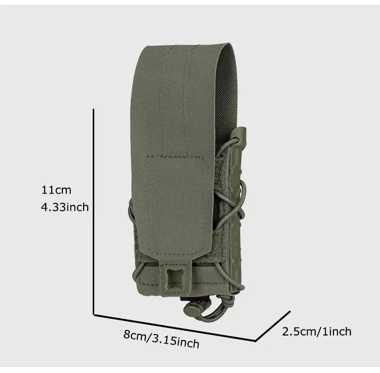 Yakeda Nylon Tactical Single Quick Elastic Mag Pouch Molle Magazine Holder Tactical Plate Carrier Quick-draw Shooting Mag Pouch