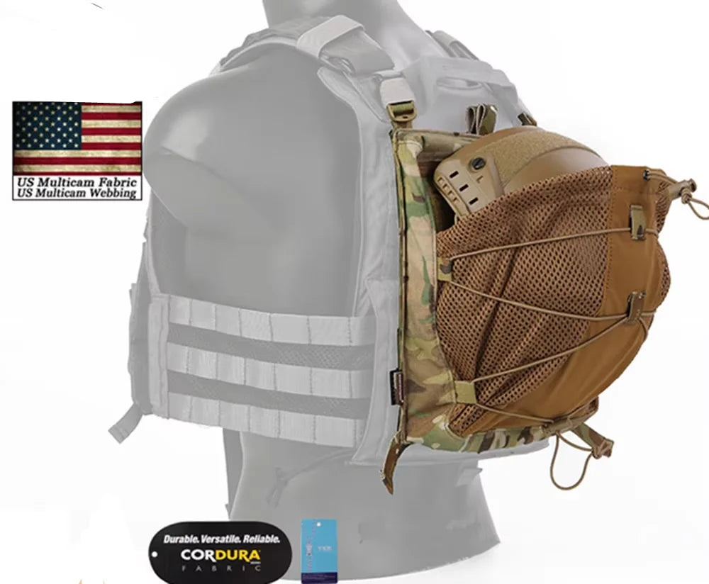LXB Style Bungee Helmet Back Pack for 420 Vest Hunting, Airsoft Paintball, Backpack Storage Bag, Dustproof Cover, Gift