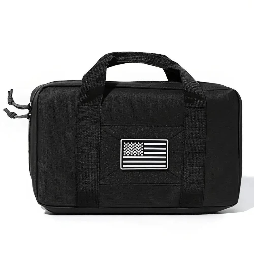1pc Tactical Pistol Carrier Bag Concealed Carry Case Soft Padded Handgun Pouch with Multiple Magazine Storage Slot for Hunting