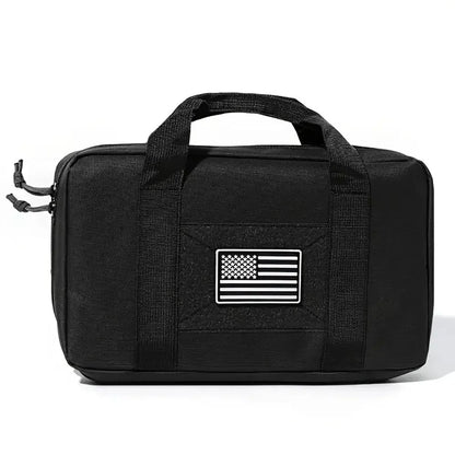 1pc Tactical Pistol Carrier Bag Concealed Carry Case Soft Padded Handgun Pouch with Multiple Magazine Storage Slot for Hunting