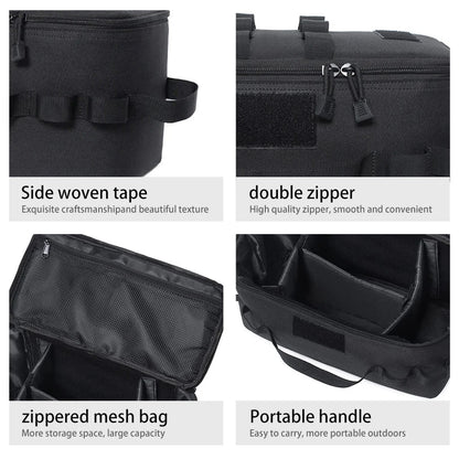 Portable Camping Cookware Storage Bag Detachable Divider Outdoor Picnic Tableware Organizer Bag Large Capacity Travel Kitchen Ge