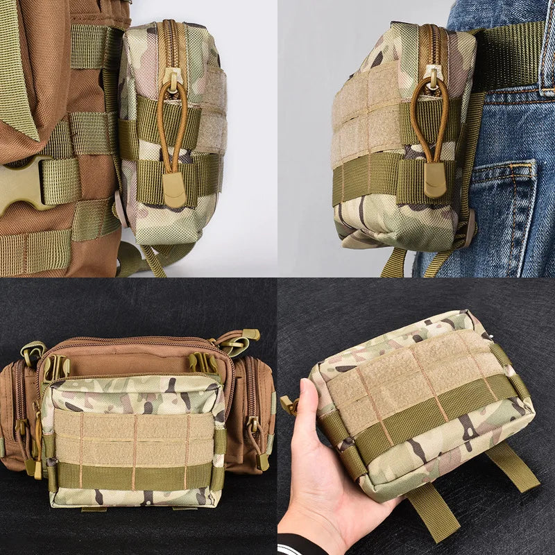 Military Molle Pouch Tactical Waist Bag Outdoor Sport Waterproof Phone Bag Cycling EDC Tool Pocket Hunting Bag Mag Pouch