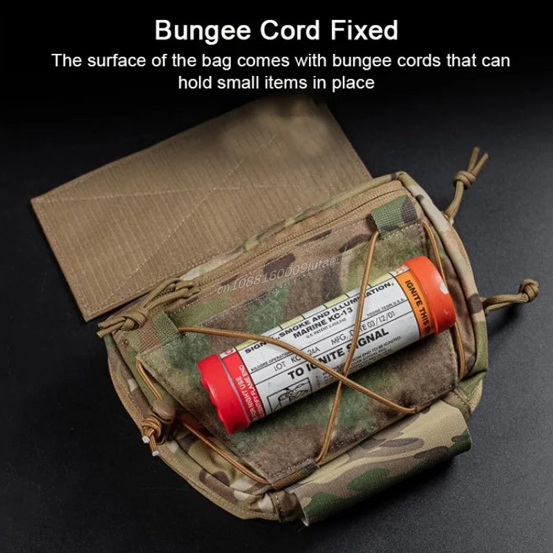 The Raid Pouch Tactical Plate Carrier Hanging Sub Abdominal Drop Bag Shoulder Pack Airsoft Hunting Belly IFAK Organizer Pocket