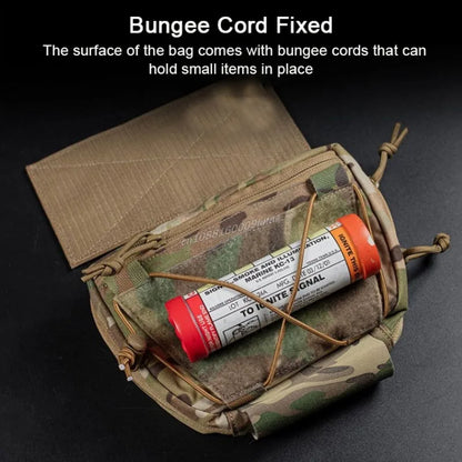 The Raid Pouch Tactical Plate Carrier Hanging Sub Abdominal Drop Bag Shoulder Pack Airsoft Hunting Belly IFAK Organizer Pocket