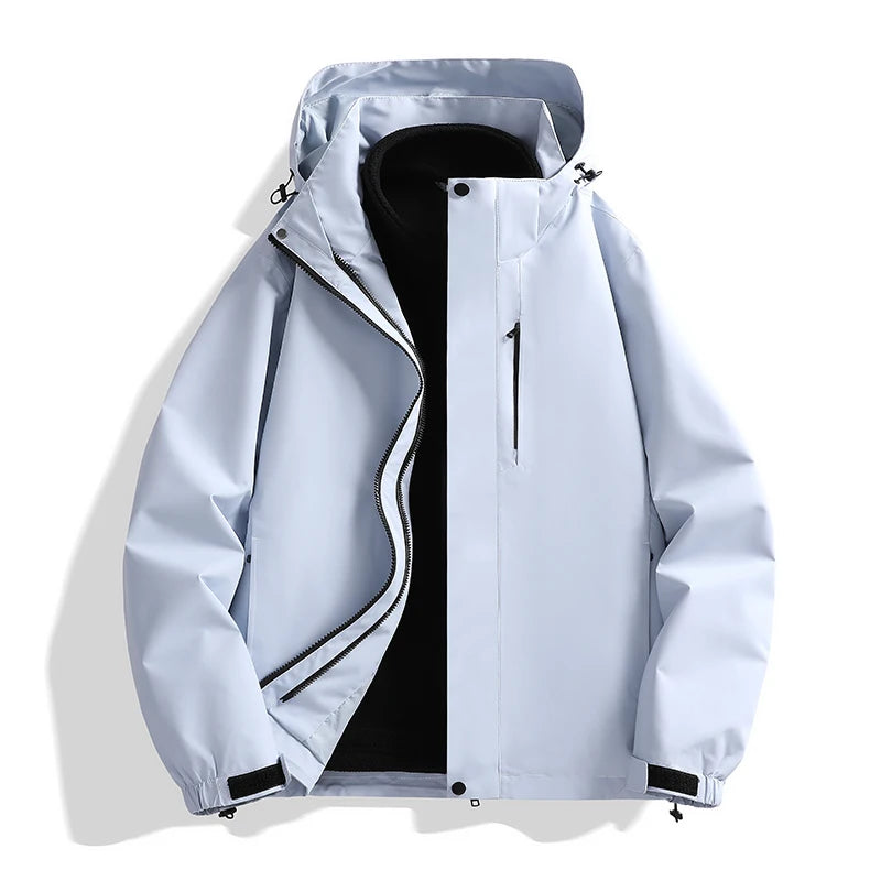 CHRLCK Unisex Hiking 3IN1 Jacket Waterproof Camping Trekking Fishing Oilproof Jackets Outdoor Sport Windbreaker Autumn Winter