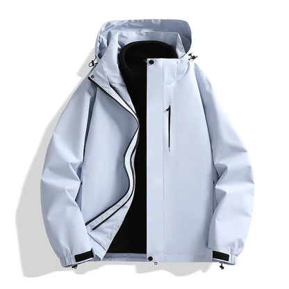 CHRLCK Unisex Hiking 3IN1 Jacket Waterproof Camping Trekking Fishing Oilproof Jackets Outdoor Sport Windbreaker Autumn Winter