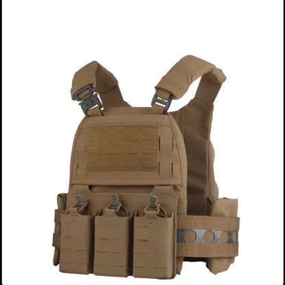 V5 PC Quick Dismantling Tactical Vest with Triple Pack Built in Clipper and Multi Functional MOLLE Outdoor Hunting Equipment