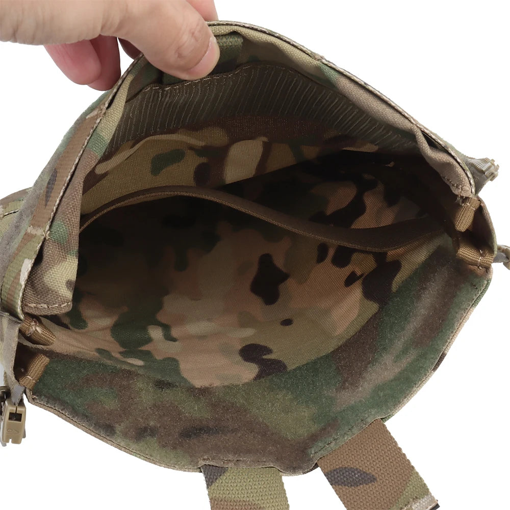 V5 PC Tactical Back Panel Water Bag 3L Bladder Reservoir Reservoir Molle System Side Zippers for FCPC Plate Carrier Hunting Vest