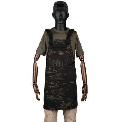 Unisex Tactical Vest Apron Pinafore Camouflage Technician Mechanic Sleeveless Apron Combat Gear Multi-pocket Apron