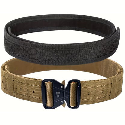 Double-Layer Multifunctional Tactical Waist Belt, Cs Field Laser Outdoor Hunting Belt