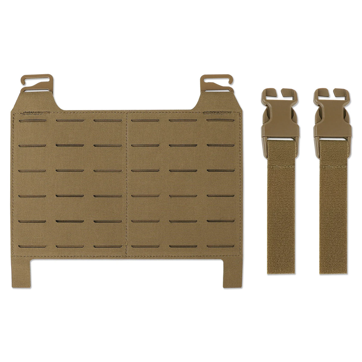 KRYDEX Tactical Laser Cut MOLLE Front Panel Detachable Flap Adapt G Hook Buckle For Plate Carrier Vest Chest Rig Accessories