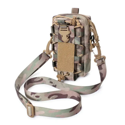 Molle EDC Water Bottle Pouch Canteen Kettle Carrier Holder Outdoor Sports Phone Holder Travel Camping Hiking Hunting Waist Bag