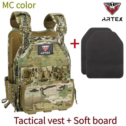 ARTEX Tactical Vest 6094 Fast Detachable Light Laser Cut Outdoor Hunting Black Gear Carry Vest of High Quality