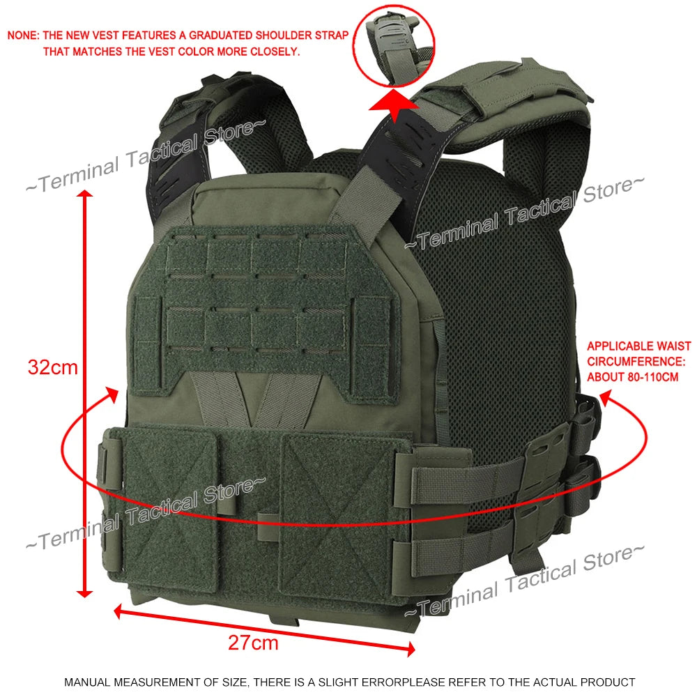 Tactical KZ Plate Carrier Hunting Vest Comfort Lightweight Utility MOLLE Adjustable Quick Release K-Z Body Armor Airsoft Gear