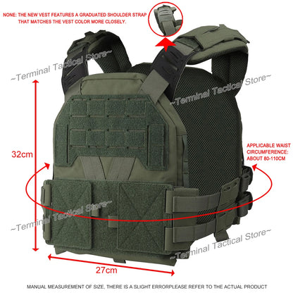 Tactical KZ Plate Carrier Hunting Vest Comfort Lightweight Utility MOLLE Adjustable Quick Release K-Z Body Armor Airsoft Gear