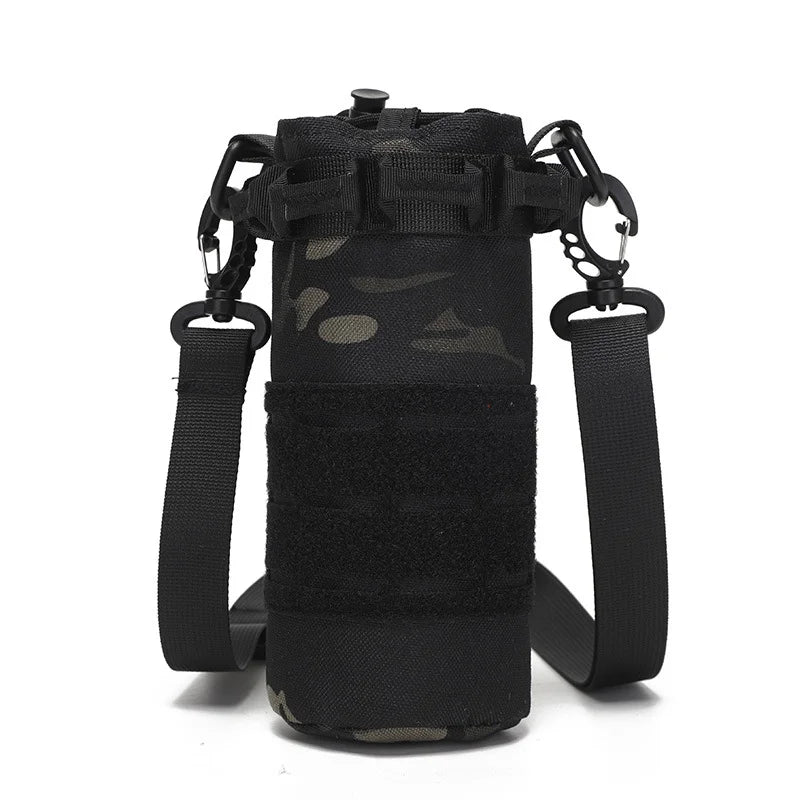 Tactical Molle Water Bottle Pouch Outdoor Sport Hydration Carrier Bag Nylon Travel Kettle Pack with Shoulder Strap