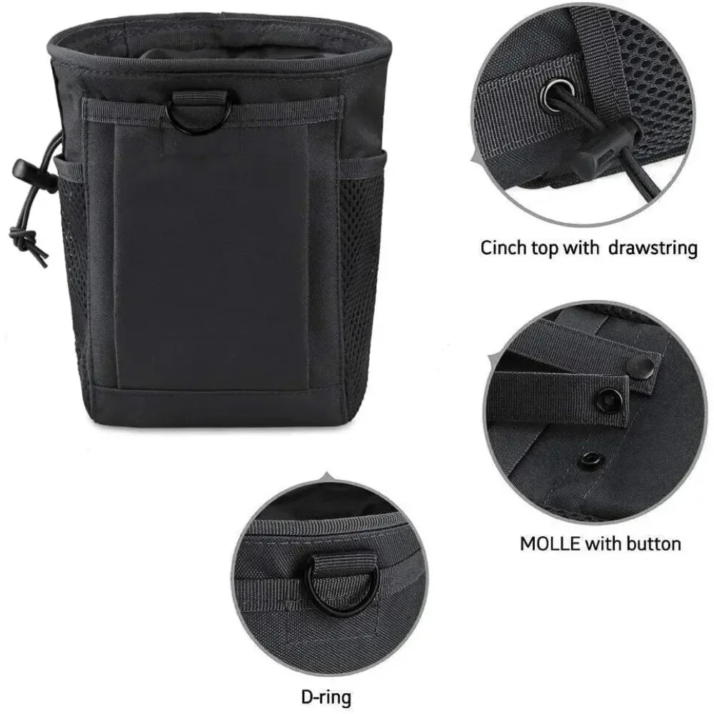 1Pcs 19x12x6cm Waterproof Nylon Camouflage Outdoor Molle Waist Pack Recycle Dump Drop Pouch for Hiking Hunting EDC Accessories