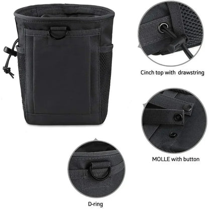 1Pcs 19x12x6cm Waterproof Nylon Camouflage Outdoor Molle Waist Pack Recycle Dump Drop Pouch for Hiking Hunting EDC Accessories