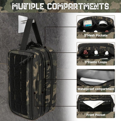 Men's Toiletry Bag Modular Accessory Bag EDC Small Bag Waterproof Compartment with Small Dopp, Shower Supplies and Hygiene Produ