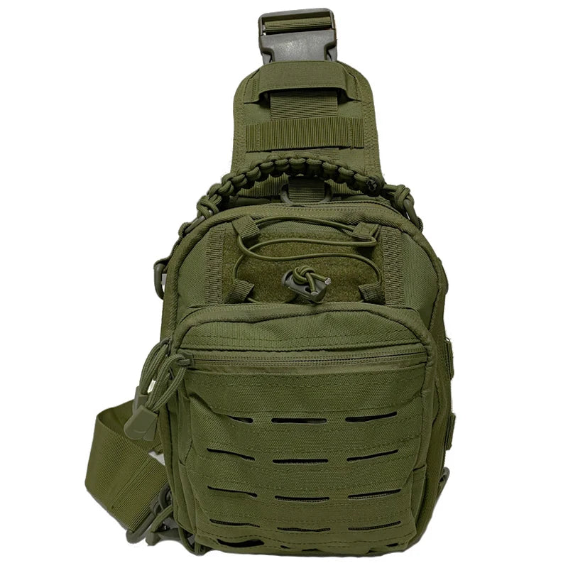Outdoor Tactical Sling Sport Chest Bag Laser Punching Bag Shoulder Bag Hiking Camping Equipment Men Crossbody Bags