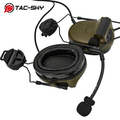 TAC -SKY COMTA II Tactical Headset With ARC Rail Adapter Hearing Protection Airsoft Headphone Noise-cancelling Shooting Earmuff