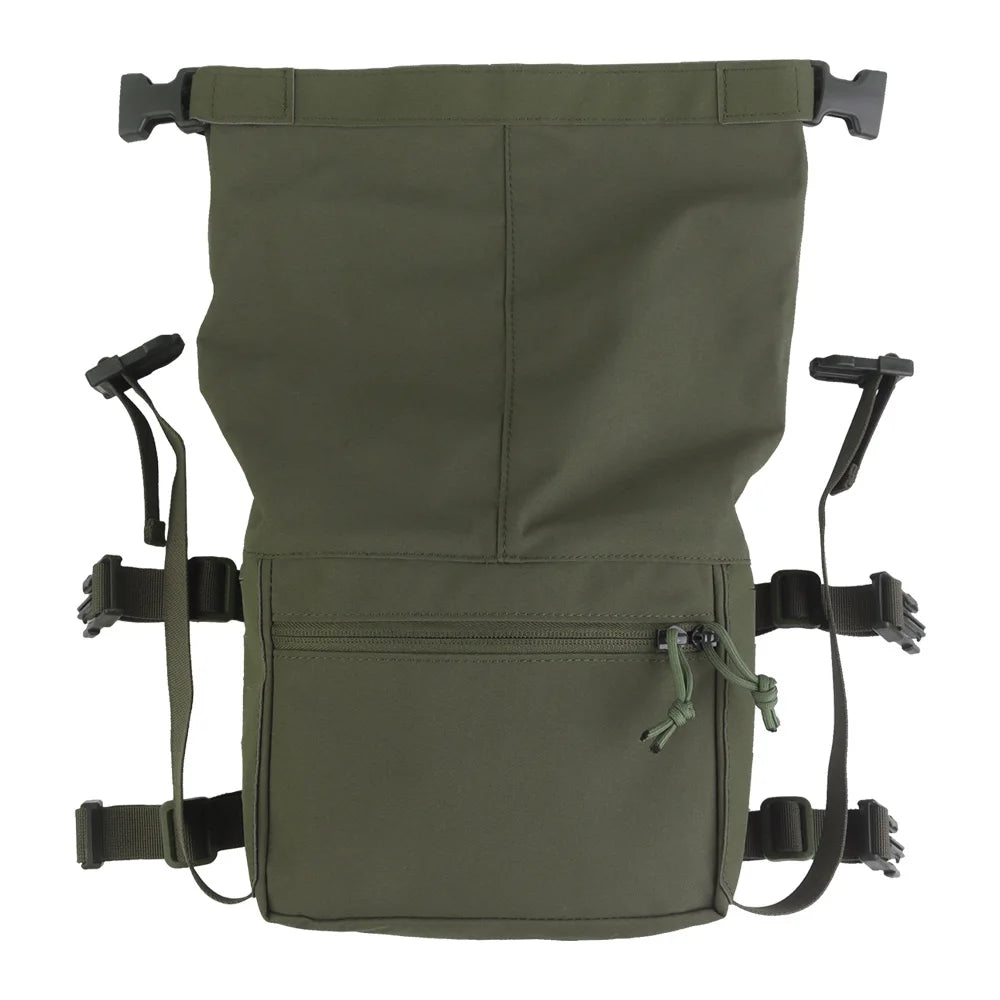 Tactical 34 Alpha Chest Rig SS Style MOLLE System Hunting Chest Vest Carrier (LBV) with Expansion Backpack Alpha Kit Utility Bag