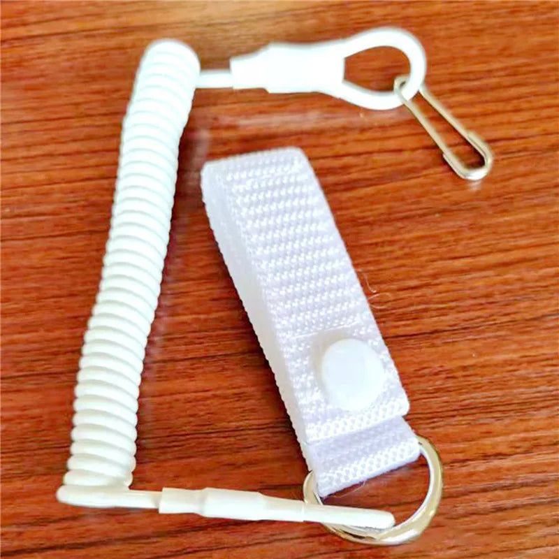 Anti-lost Elastic Lanyard Rope Oxford Spring Safety Strap Gun Rope For Key Ring Chain Flashlight Hunting Accessories