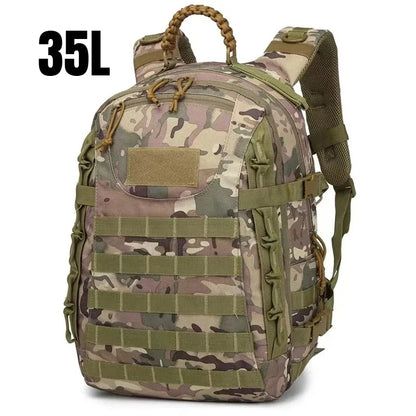 35L Tactical Backpack Large 3 Days Backpack for Men Molle Assault Pack Bug Out Bag Heavy Duty Hiking Treeking Rucksack