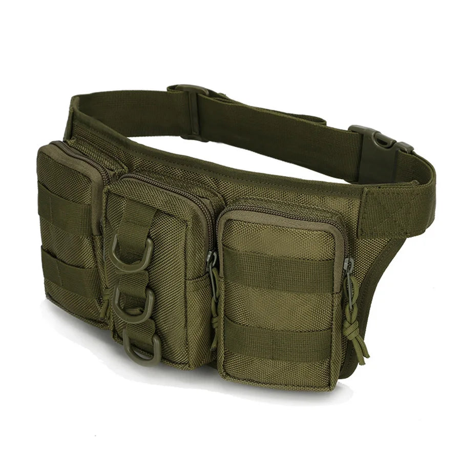 Triple small waist bag outdoor training camouflage waist bag training small waterproof mountaineering cycling bag