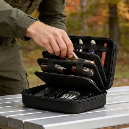 Tactical Knife Storage Bag 24 Knives Display Case Pocket Knives Collection Box Folding Knife Organizer Pouch EDC Tool Pouch