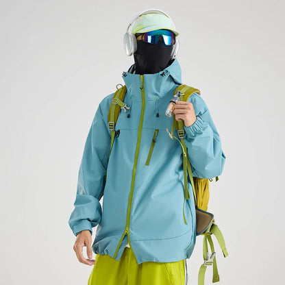 CHRLCK Men Women Hiking 3-in-1 Jackets Waterproof New Windproof Windbreaker Camping Climbing Trekking Outdoor Jacket Unisex