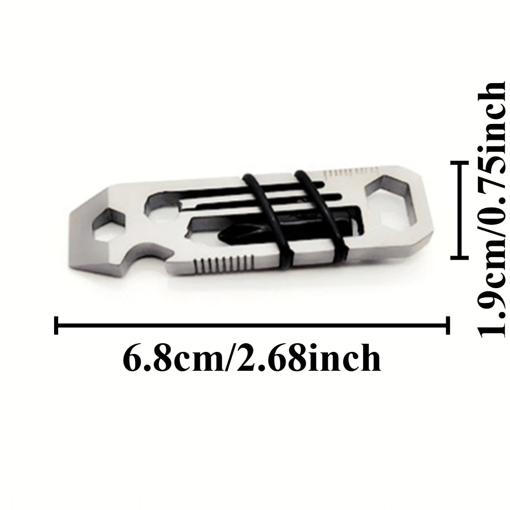 1 pc Outdoor Wrench Inner 6 Angle Wrench Multifunctional EDC Key Combination Hand Tools Camping Kit