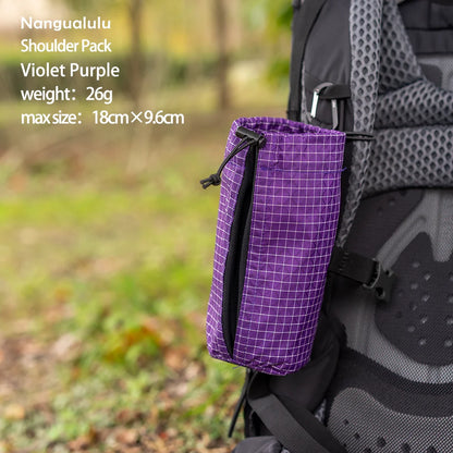 Shoulder Strap Water Bottle Pouch Outdoor Hiking Adjustable Elastic Bottle Holder Ultralight Backpack Attachment Pocket