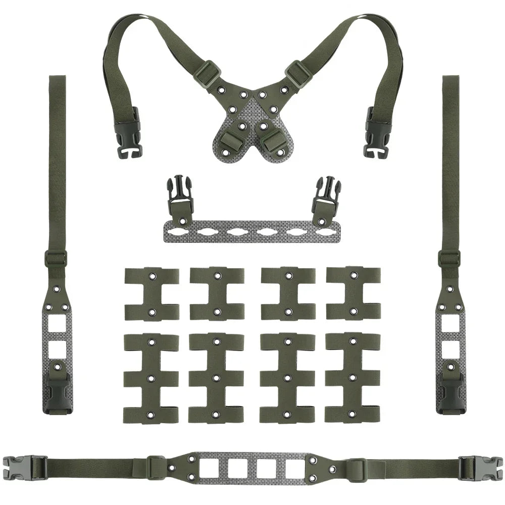 Tactical Modular Chest Rig MOLLE Link Lightweight Hunting Combat Airsoft Vest DIY Cosplay Chest Rig Gear Hunting Accessories